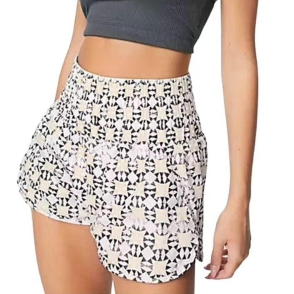 Free People The Way Home Printed Shorts Trance Print Athletic Running Workout M